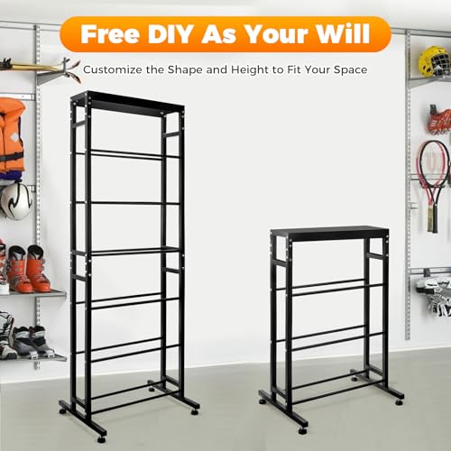 Sidasu 2/3/6-Tier Discs Golf Rack,Metal Disc Golf Storage Rack, Space-Saving Disc Station for Disc Golf Storage Shelf-Black - size: 6-shelf