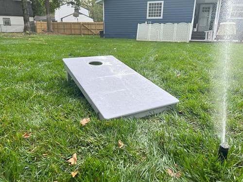 CornholeAce All Weather Professional Cornhole Boards | Plain Not Coated | Made of 3/4 inch PVC, Includes Handles, Official Pro Tournament Style, Waterproof