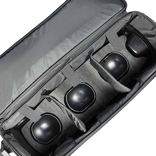 ELITE Basic Triple Roller Black Bowling Bag - 3 Ball Roller, Fits 2 Pairs of Size 15 Shoes, Air Travel-Friendly - color: Royal