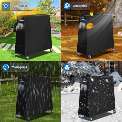 SIRUITON 2-in-1 Outdoor Ping Pong Table Cover,Heavy Duty 300D Oxford Fabric,Waterproof Sunproof Indoor & Outdoor,Fits Both Folding Tables and Flat Tables Indoor,Windproof,with Zipper 68"Lx30"Wx62"H - size: 68"Lx30"Wx62"H_300D