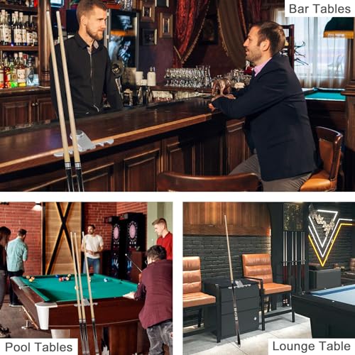 Portable Pool Stick Holder - 4-Cue Weighted Claw for Billiard Table, Silvery - color: Silvery