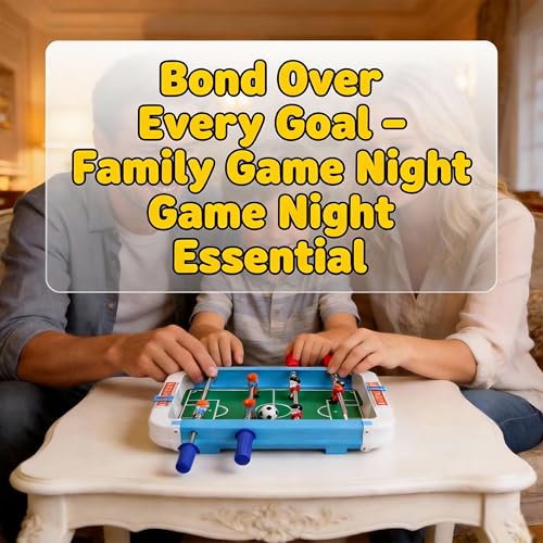 2 Pack Tabletop Foosball Games Set, 10 in x 7.17 in Portable Compact Reusable Soccer Tables Desk for Family, Game Night, Travel, Party, Office Break