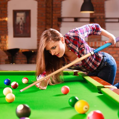 HomeSeason Pool Cues 58 inch Pool Cue Stick with 12.7mm Fiber Leather tip for Beginner, Commercial and Home Entertainment - color: 4-Pack