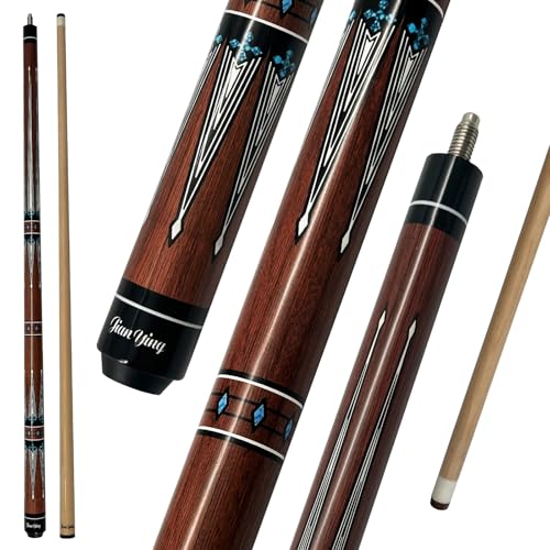 Professional Pool Cue 58" 10.5/12.5mm Tip Maple Shaft 1/2 Joint Ergonomic Grip Billiard Stick for Adults - color: PC28-10.5-SET