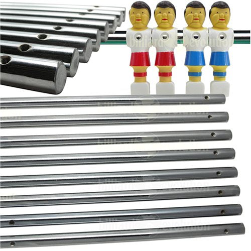 Set of 8 Solid Foosball Rods for Foosball Table