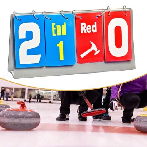 Tabletop Curling Scoreboard Flip Scoreboard Lightweight Scoring Board Flip Score Keeper for Comprehensive Score Tracking