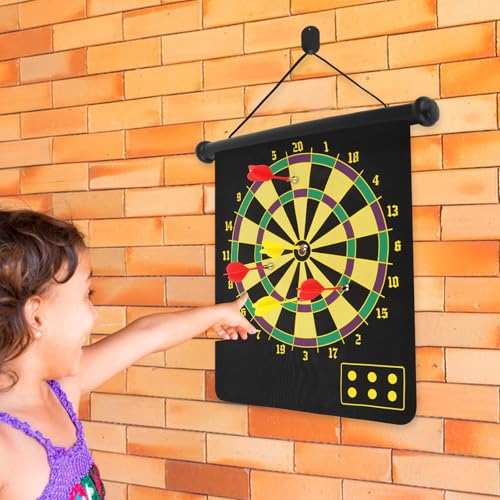 Magnetic Dart Board Set for Kids with 12 Darts - Indoor/Outdoor Safe Games for Boys & Girls Teens, Birthday Gifts Game Room Decor Toys