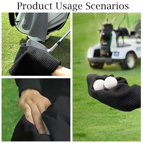 DYJYBMY Always Golfing Printed Golf Towel with Clip, Retro Golf Towel for Men, Retirement Gifts for Golfing Lover, Father's Day Birthday Appreciation Gifts for Grandpa Uncle Dad Husband Golfer - color: White03