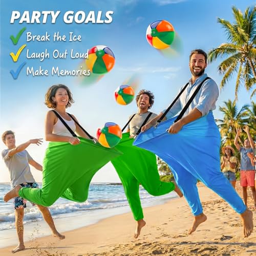 Granny Pants Yard Game for Adults and Kids, Big Pants Ball Catch Game with 2 Giant Pants, Balls, Pumps & Storage Bag, Outdoor Tossing Games for Birthday Party, Backyard Party, Family Reunion - size: Large for Adults-2PCS