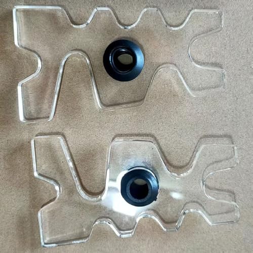 Clear Acrylic Billiard Bridge Head with Rubber Gasket - 7-Position Antler Design Pool Cue Holder for Professional & Home Use, Universal Fit