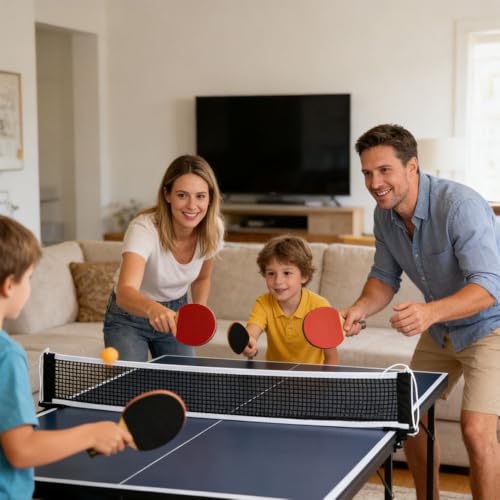 Nylon Table Tennis Net,Black Ping Pong Net Replacement Kit,(70.8" x 5.9",Suitable for Indoor and Outdoor School Gymnasiums