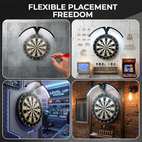 Dart Board Light, Professional Led Dartboard Light with 3M Power Cable, Securely Fits All Dart Boards, Bright Darts Lighting Accessories for Eliminating Shadows
