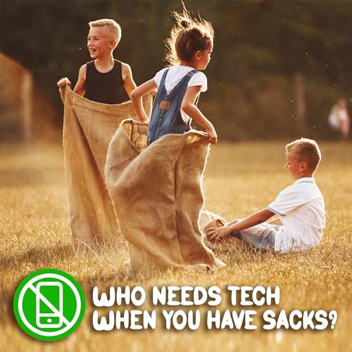 Large Burlap Potato Sack Race Bags, 23x40" Burlap Bags, Outdoor Lawn Games for Kids & Adults - Easter Games, 4th of July BBQ, Picnic, Block Party, Family Reunion, Birthday Party, Halloween - Set of 12 - size: Pack of 12