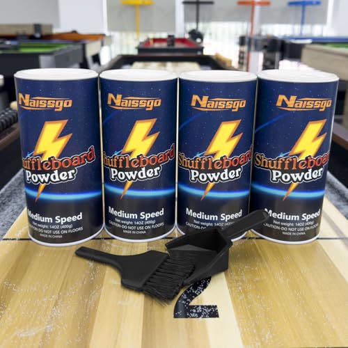 Shuffleboard Sand Wax Shuffleboard Powder Set with Small Brush & Pan - style: 4 Cans Medium Speed