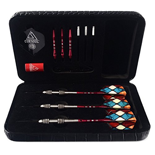 CUESOUL 22/24/26 Grams Tungsten Steel Tip Darts Set 95% Tungsten - color: 22 Grams-Case