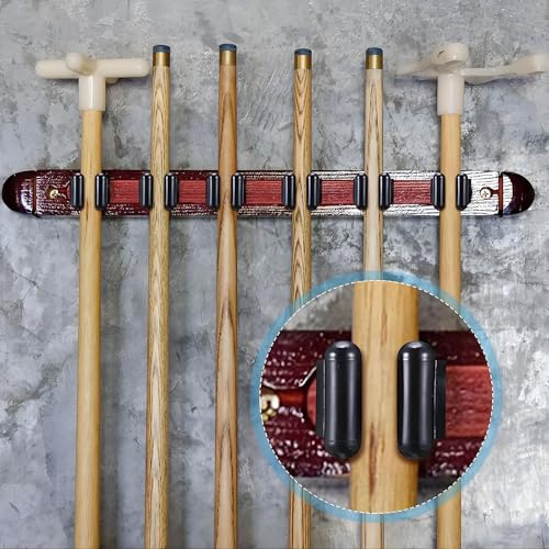 24 PCS Fishing Rod cClips Plastic Billiards Cue Holder Clips Wall Mounted Fishing Rod Holders Billiards Snooker Cue Clips for Fishing Rods Pool Rods with Screws - color: Black