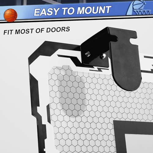 Indoor Basketball Hoop Set for Kids Adults, Pro Mini Basketball Hoop for Door Wall, Room Basketball Hoop Over The Door Outdoor Basketball Hoop with 4 Balls Toy Gift for Boy Girl - style: Black