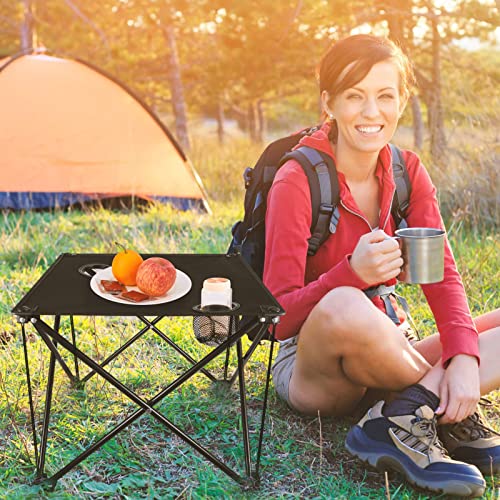 Moclever Foldable Camping Table – Ultralight Portable Table with Cup Holders & Carry Bag, Perfect for Outdoor Adventures, Picnic, Beach, BBQ, Hiking & Home Use