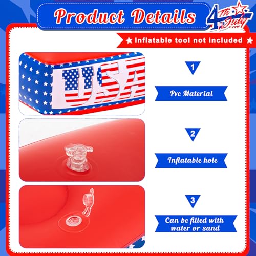Threan 4th of July Inflatable Limbo Game 250th Anniversary Independence Day Party Game USA Red White Blue Star Patriotic American Flag Inflatable Limbo for Adults Indoor Outdoor Memorial Veterans Day - style: 4th of July