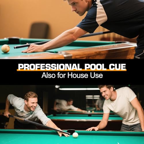 Banly Carbon Fiber Pool Cue Stick 12.5mm Time Crystal Tip, Low Deflection Pool Cue Professional Billiard Cue Sticks with Gift Box - color: 1-Golden Sandalwood