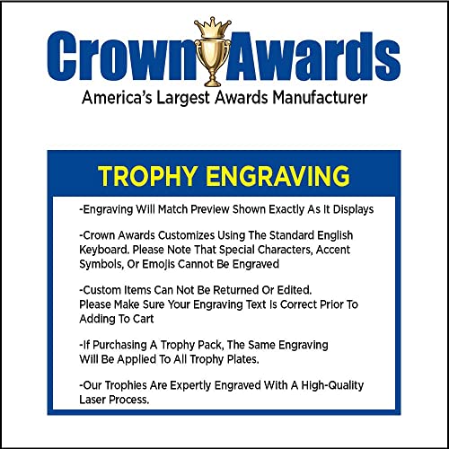 Crown Awards 6" Disc Golf Basket with Disc Trophy On Luxury Black Base