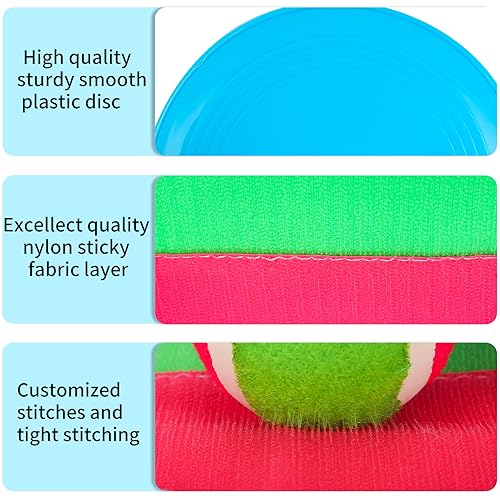 Toss and Catch Ball Game Toys for Kids Ages 4-8, Catch Paddle Toss-Upgraded Version Ball Sports Games for Boys Girls Christmas Birthday Gifts - color: Blue-4 Paddles