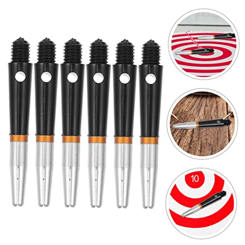 Holibanna 6Pcs Portable Aluminum Shaft Accessories Lightweight Replaceable Rods for Enhanced Dart Gaming Experience Standard Threading for Easy Installation