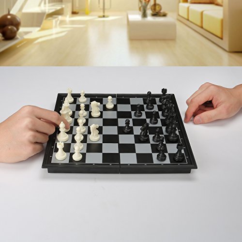 Magnetic Travel Chess Set 9.84 Inches with Folding Chess Board Educational Toys for Kids and Adults, 2 Players