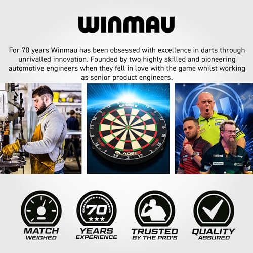 Winmau Darts - Michael Van Gerwen | Mike Maloney | Leonard Gates - Professional Players - Soft Tip Darts - Includes Dart Flights and Shafts - size: 16G - Soft Tip