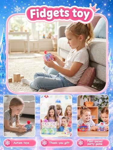 Handheld Water Game with Light – Water Ball Target Toy for Kids Ages 3+, Retro Fidget, Screen-Free Car Travel Game, Road Trip, Airplane, Portable Autism Gift - color: Frozen