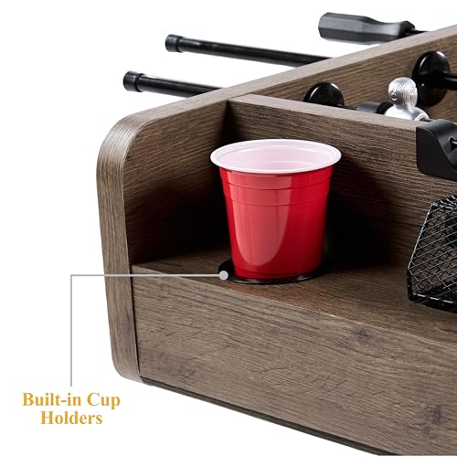 Barrington Foosball Multiple Styles Soccer Foosball Tables, Durable & Stylish Designs with Tabletop Sports Soccer Balls, Perfect for Family Game Rooms - style: 58 In. Coventry