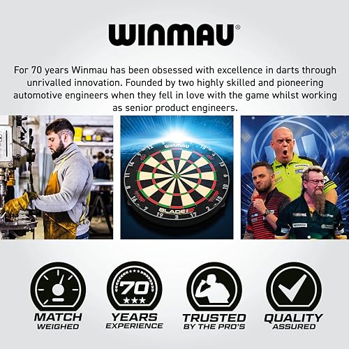 Winmau Dart Shaft - Vecta Blade360 Polycarbonate Dart Stems - 1 Set per Pack (3 Darts Shafts in Total) - Professional Darts Accessories - Red & Black Blade360 Intermediate Shafts