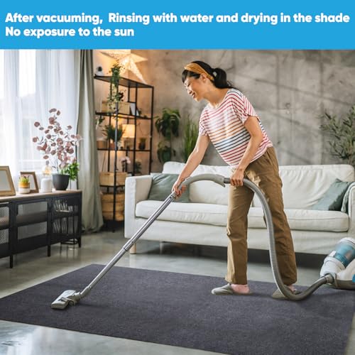 55"x35" Anti-Slip Computer Chair Mat for Hardwood Floors Dark Grey | Large Computer Gaming Chair Mat. for Office Home Gym. for Wood and Tile Floor. Easy Clean. Floor Protection Office Rug.