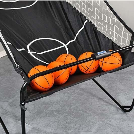 Dual Electronic Basketball Arcade Game, Foldable Indoor Basketball Hoop with Scoring System and 5 Balls