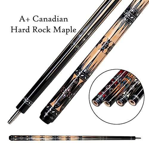 Carbon Fiber Pool Cue,11.8mm/12.5mm Low Deflection Cue Stick,Professional Pool Stick with Case - color: MF3, size: 11.8mm