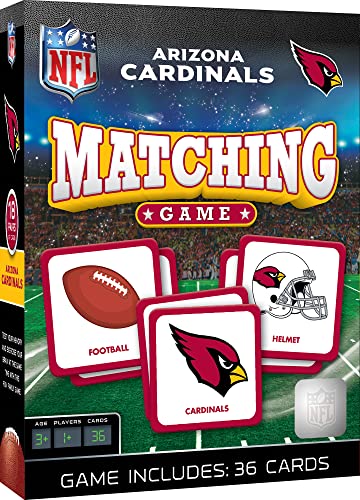 Masterpieces Officially Licensed NFL Arizona Cardinals Picture Matching Card Game for Kids and Families - style: Arizona Cardinals