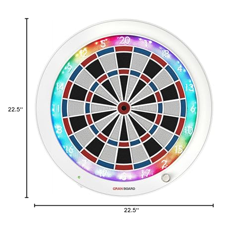 GRANBOARD 3S White Edition LED Bluetooth Dartboard