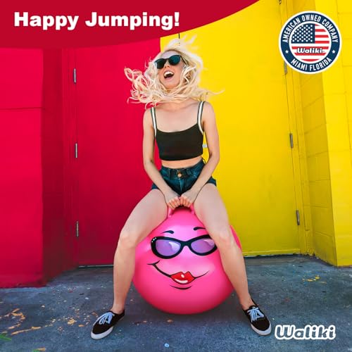 WALIKI Hippity Hop Ball for Adults Races | 29" Pink Hopper | Jumping Ball | Perfect Outdoor Game for Family Fun - size: Ages 13-101 (29")