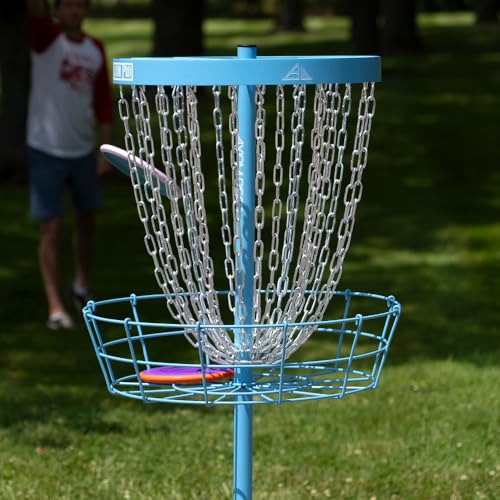 Axiom Discs Pro 24-Chain Disc Golf Basket - color: Light Blue