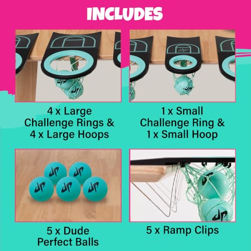 Dude Perfect Sticky Tic Tac Toe & Tabletop Roll Set | Indoor & Outdoor Games, Perfect Fun for Family Game Night & Parties, Birthday for Children, Kids & Adults | Ages 4+ & 6+ (Single)
