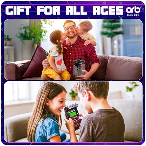 Mini Arcade Machine, 240 Built-in 8-Bit Games, 2.5â Full Colour Screen, 8-Way Joystick, Handheld Retro Games Console â Orb Gaming by ThumbsUp! - color: Arcade 240 (240 Games)