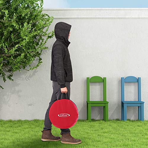 G4Free Portable Collapsible 5 Holes Cornhole Game Set with 8 Bean Bags Carrying Case Toss Game Size 3ft x 2ft for Camping Travel