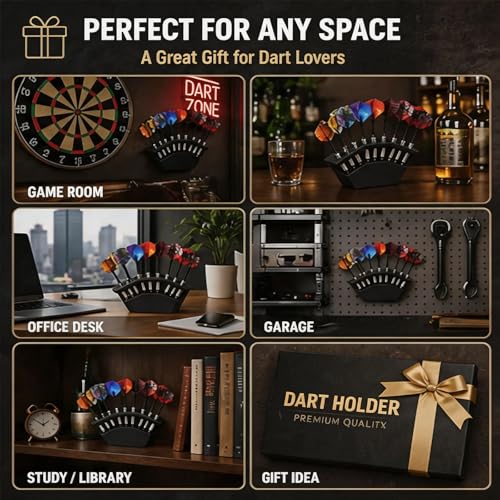 Two-in-one Wooden Dart Holder, Wall Mount & Stand Dart Accessories for Dart Storage