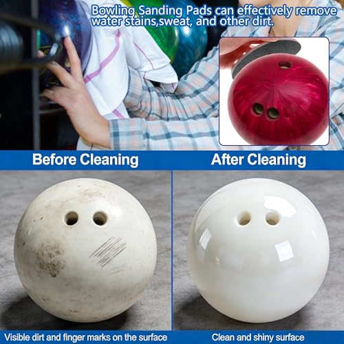 12 PCS Bowling Ball Sanding Pads, Bowling Sanding Pads Polishing Cleaning Kit, Bowling Ball Polish Pad 400, 500~600, 800~1000, 1200~1500, 2000, 2500, 3000, 5000
