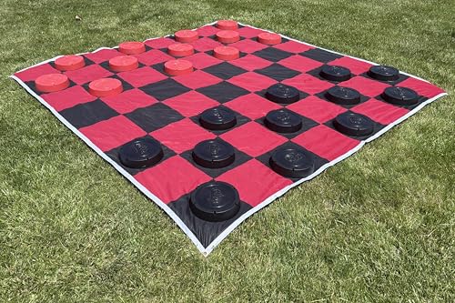 Giant Checkers Game Set – Fun for Backyard, Parties & Family Game Night