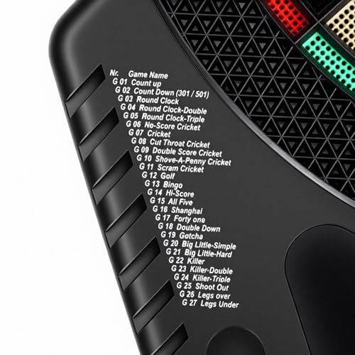 Electronic Dart Board, Soft Tip Dartboard Set 27 Games 243 Variants with Colorful LED for Adults, Digital Electric Dart Boards with 6 Darts, 24 Tips & Power Adapter