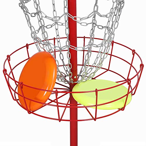 Topeakmart Portable Disc Golf Practice Basket Sport Disc Rack Disc Golf Discs Red