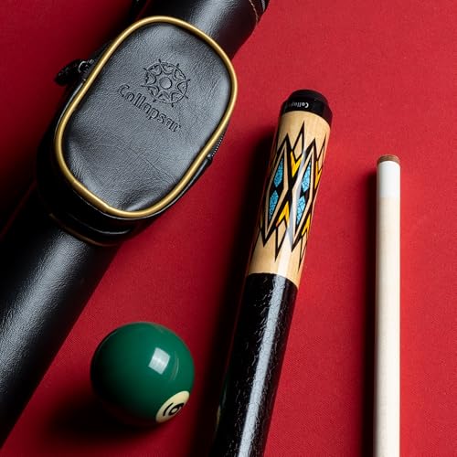Collapsar CA Pool Stick with 1X1 Hard Case,58" Maple Professional Billiard Cue Stick,19-21 oz Pool Cue Set - color: CA009+Joint Protector+Hard Case, size: 20 ounce