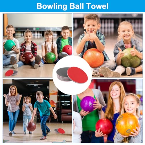 PATIKIL Bowling Sanding Pads, 6Pack P2000 Polishing Bowling Grits Kit Bowling Ball Surface Pads Bowling Shammy Seesaw Pad for Different Texture Bowling Balls, 12.5x12.5cm, Red, Brown