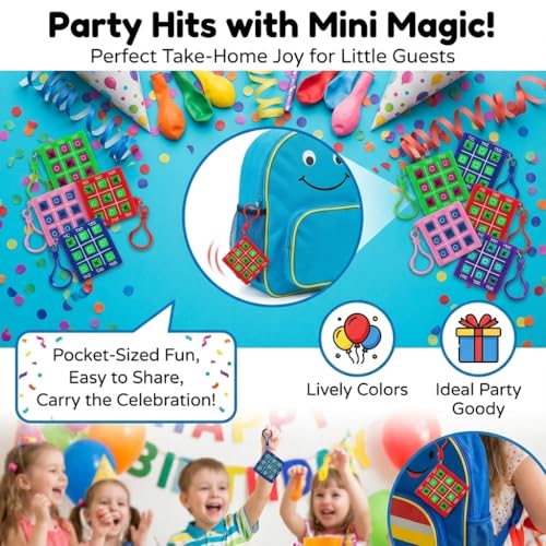 12 Mini Tic Tac Toe Games - Party Favors for Kids 3-5 and Up - 2-Inch Travel Size - Tic-Tac-Toe Keychain Game for Boys & Girls - Goody Bag Stuffers, Classroom Prizes, Valentine's Day, Birthday Gifts - style: 12-Pcs